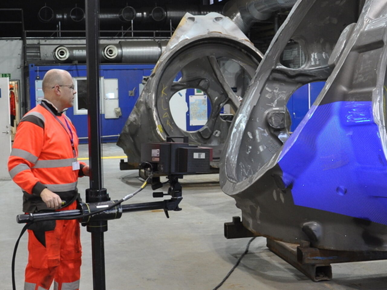 [Translate to English:] Case: 3D scanning of wind turbine castings